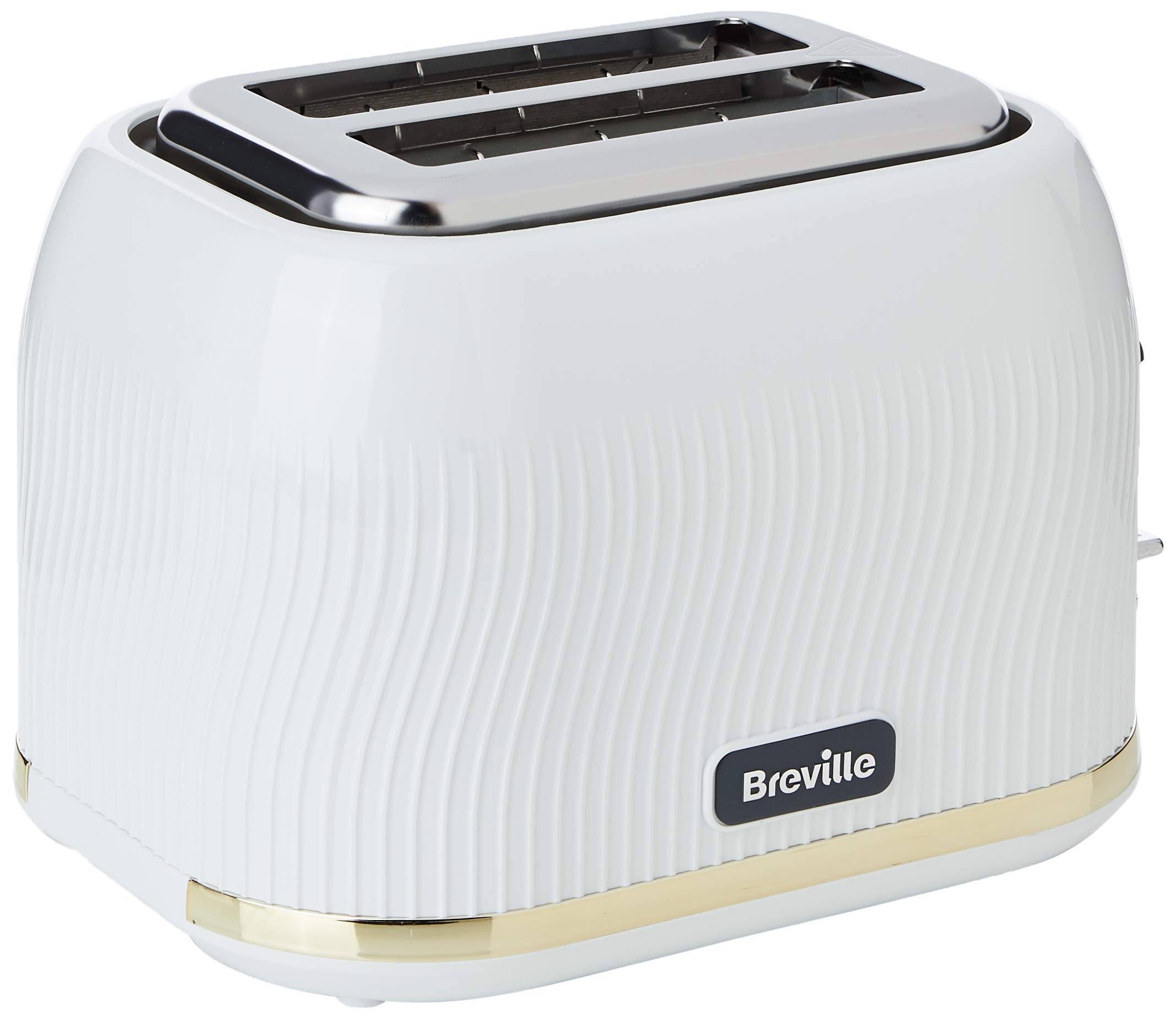 Breville Flow 2-Slice Toaster | High-Lift & Wide Slots | White & Gold [VKT995]