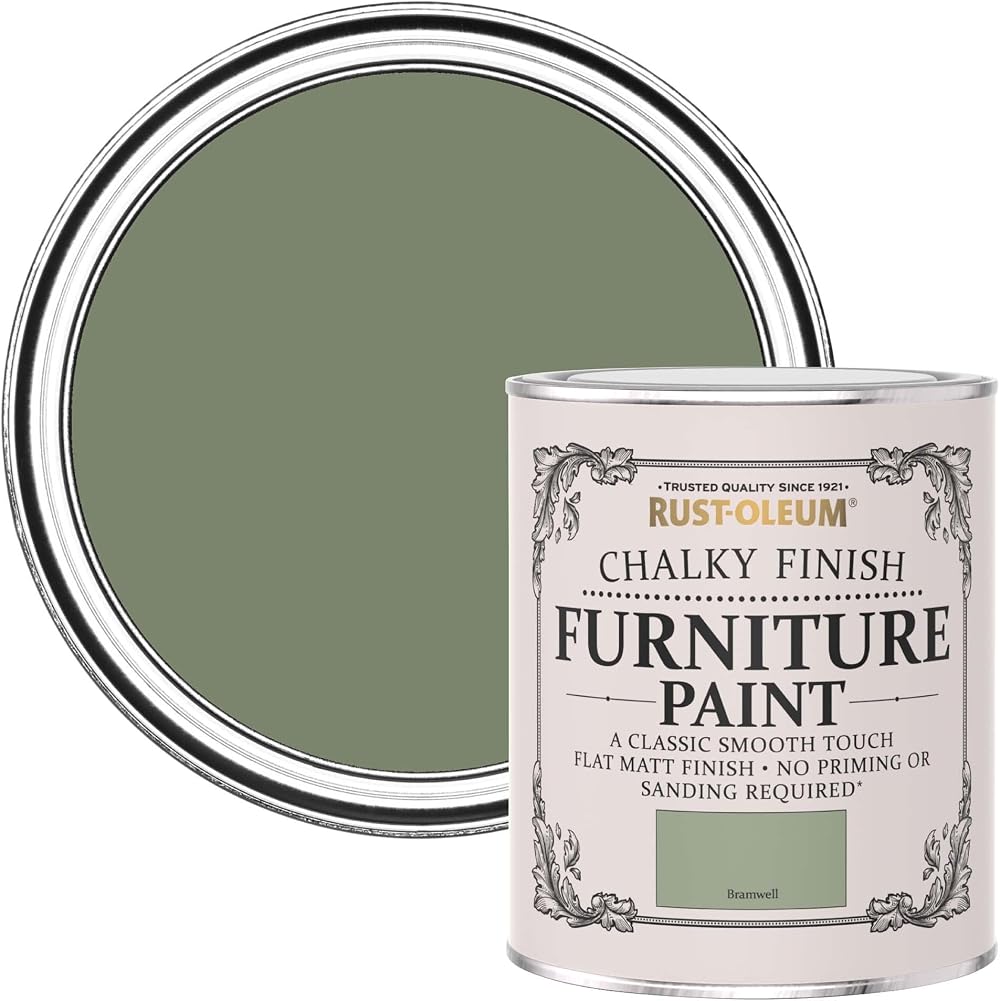 Rust-Oleum Green Upcycled Furniture Paint Chalky Finish Bramwell 750ml