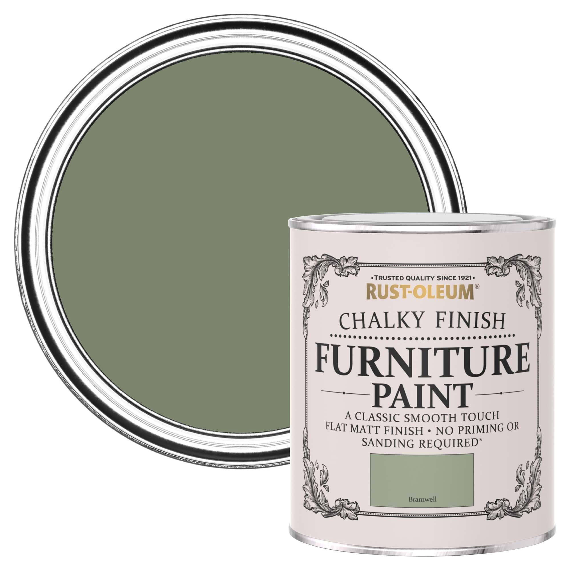 Rust-Oleum Green Upcycled Furniture Paint in Chalky Finish - Bramwell 750ml