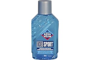 Aqua Velva Cooling Mens After Shave, Ice Sport, Vitamin E and Pro Vitamin B5, Soothes, Cools, and Refreshes Skin, 200 mL