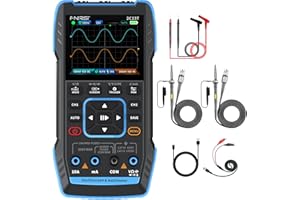 FNIRSI 2C23T Digital Oscilloscope Multimeter DDS Generator 3 in 1, 2 Channels, 10MHz Bandwidth, 50MSa/s Sampling Rate, 10000 Counts, Voltage, Current, Capacitor, Resistor, Diode Test