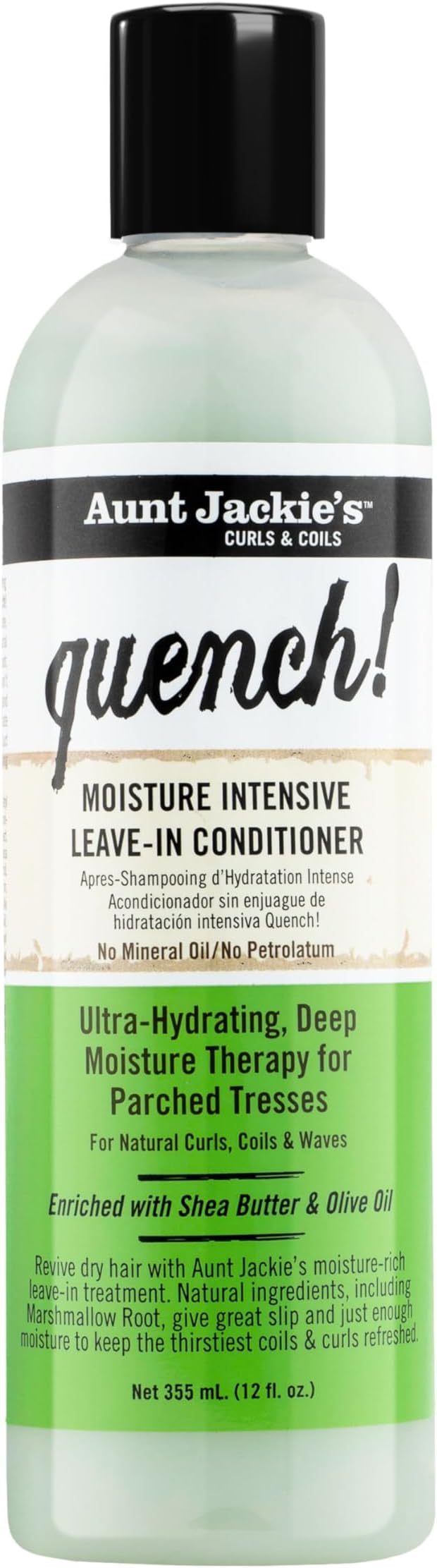 Aunt Jackie's Quench Moisture Intensive Leave In Conditioner 355 ml Hydration