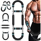 Sandpoy Twister Arm Trainer, 40-100lb Adjustable Chest Workout Equipment, Portable Chest Trainer for Men, Detachable Resistance Power Twister Bar for Home/Travel