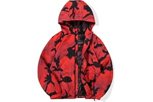 Lansbojun Boys Girls Rain Jacket Waterproof Windbreaker Lightweight Coat Kids Raincoat Outerwear