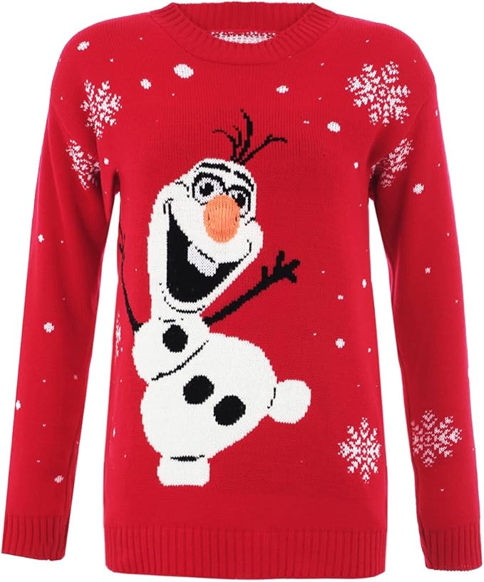 Amazon Missiレディース醜いクリスマスセーター赤雪だるまジャンパー Us サイズ L カラー レッド セーター 通販