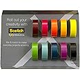 Scotch Washi Tape, 10 Rolls, Great for Use in Bullet Journal, School Supplies, Craft Supplies, and Teacher Appreciation Gifts (C317-10-SIOC)