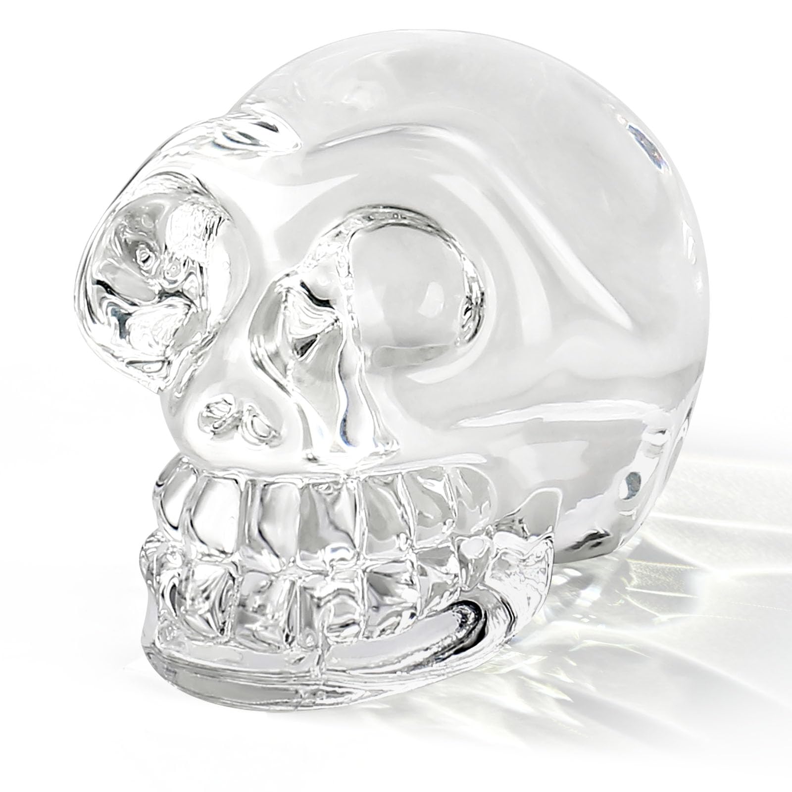 Photo 1 of BBdis 2 Inch Crystal Skull, Clear Crystal Man Skull Model Statue for Home Decoration, Pocket Crystal Statue Skull Crystal, Christmas Meditation Gift for Men and Women