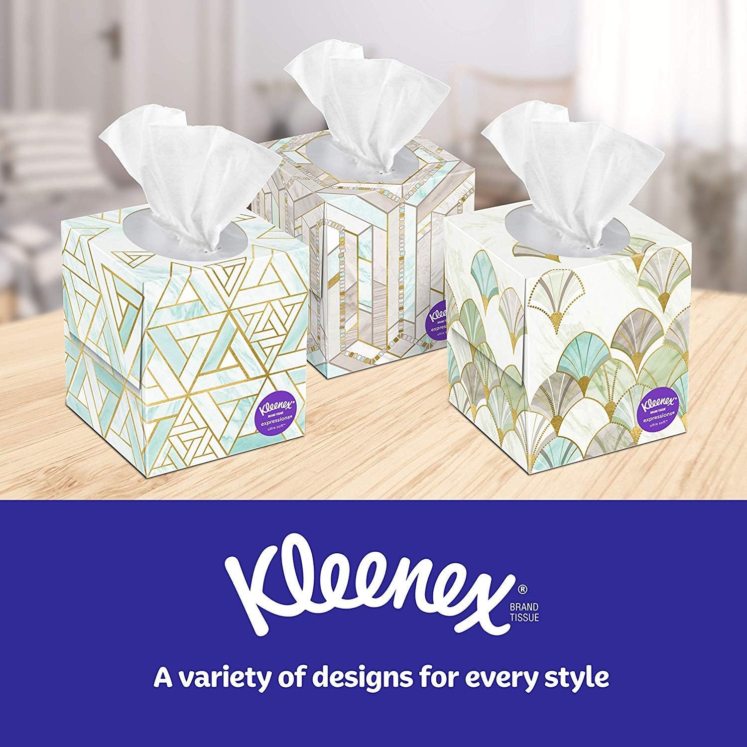 Kleenex Expressions Mouchoirs pour le visage, 65 mouchoirs par boîte 5
