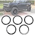 Broaddict 5X Bead Lock Wheel Trim Rings Kit Fit for 2021-2025 Ford Bronco Sasquatch Package Beauty Rings