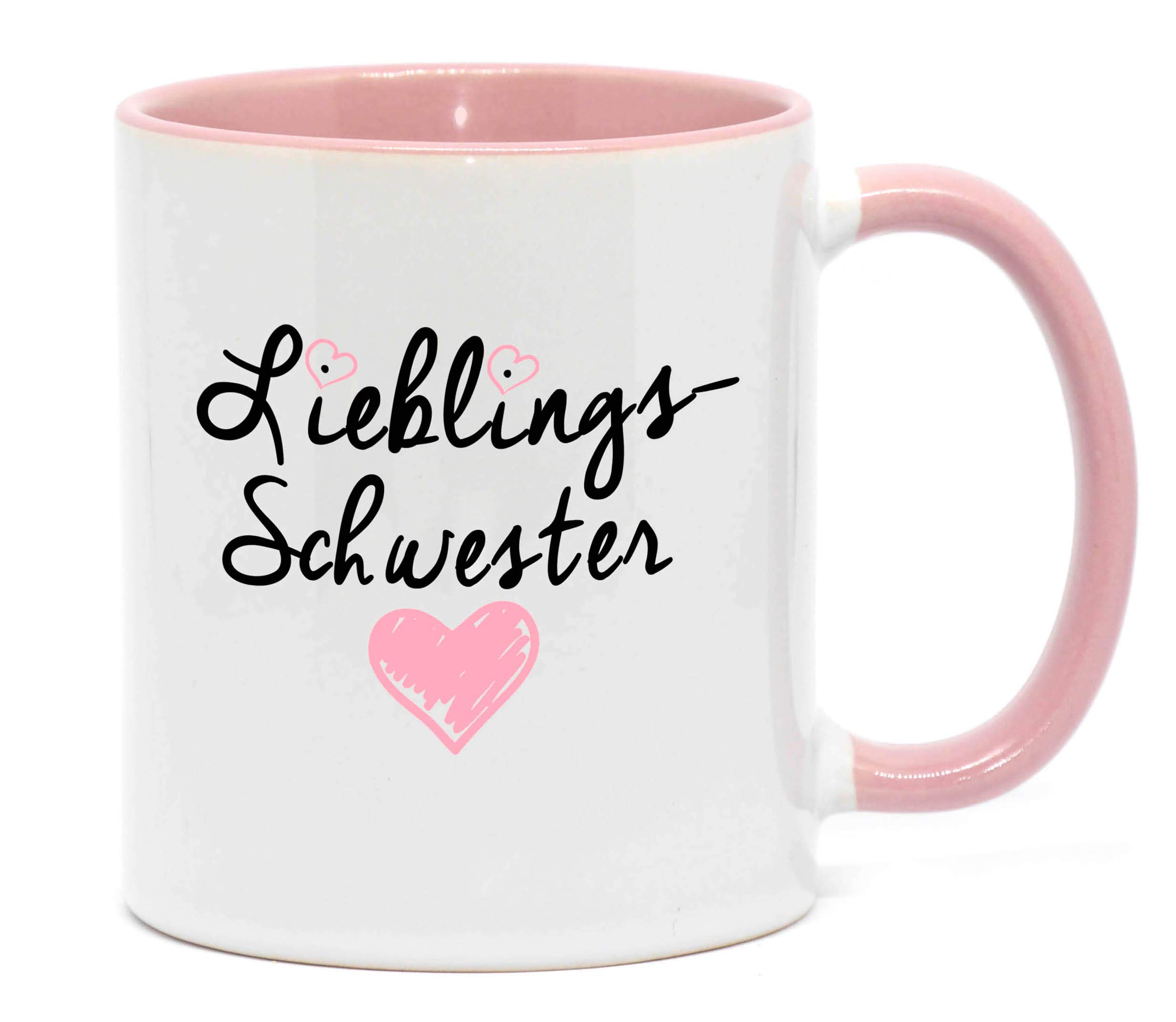Nice Quality Cup And Favorite Sister Presents; in Printed on Both Sides. A unique way to say something. A Great Gift For A Special Sister Gift. pink