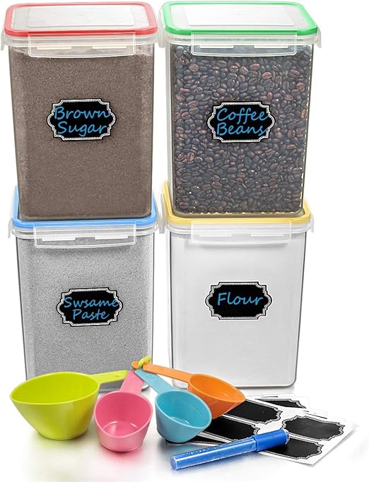 Amazon Com Large Food Airtight Storage Containers Set Of 4