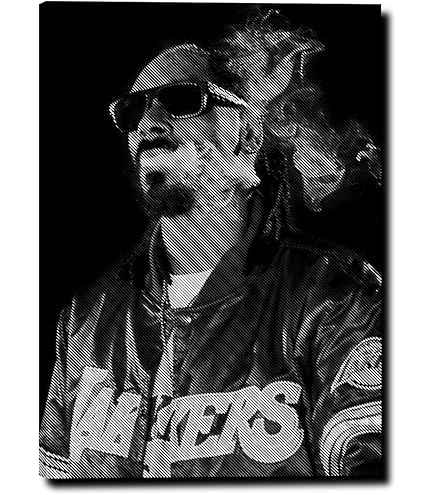 Amazon.com: Snoop Dogg With Paisley Hood Black And White