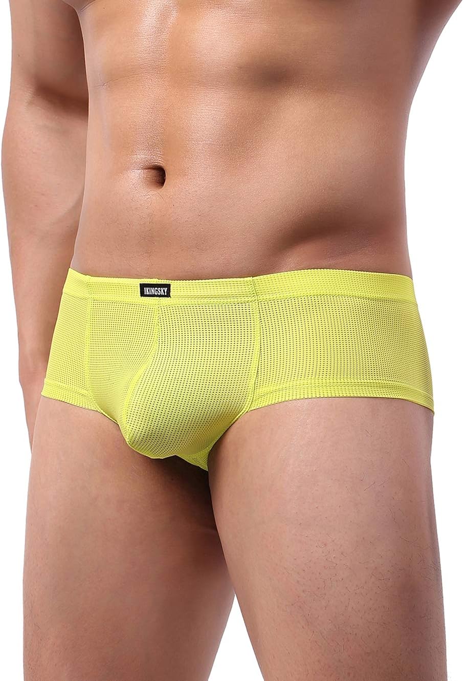 iKingsky Men's Cheeky Thong Underwear Mini Cheek Boxer Briefs Sexy Brazilian Back Mens Underpanties at  Men’s Clothing store