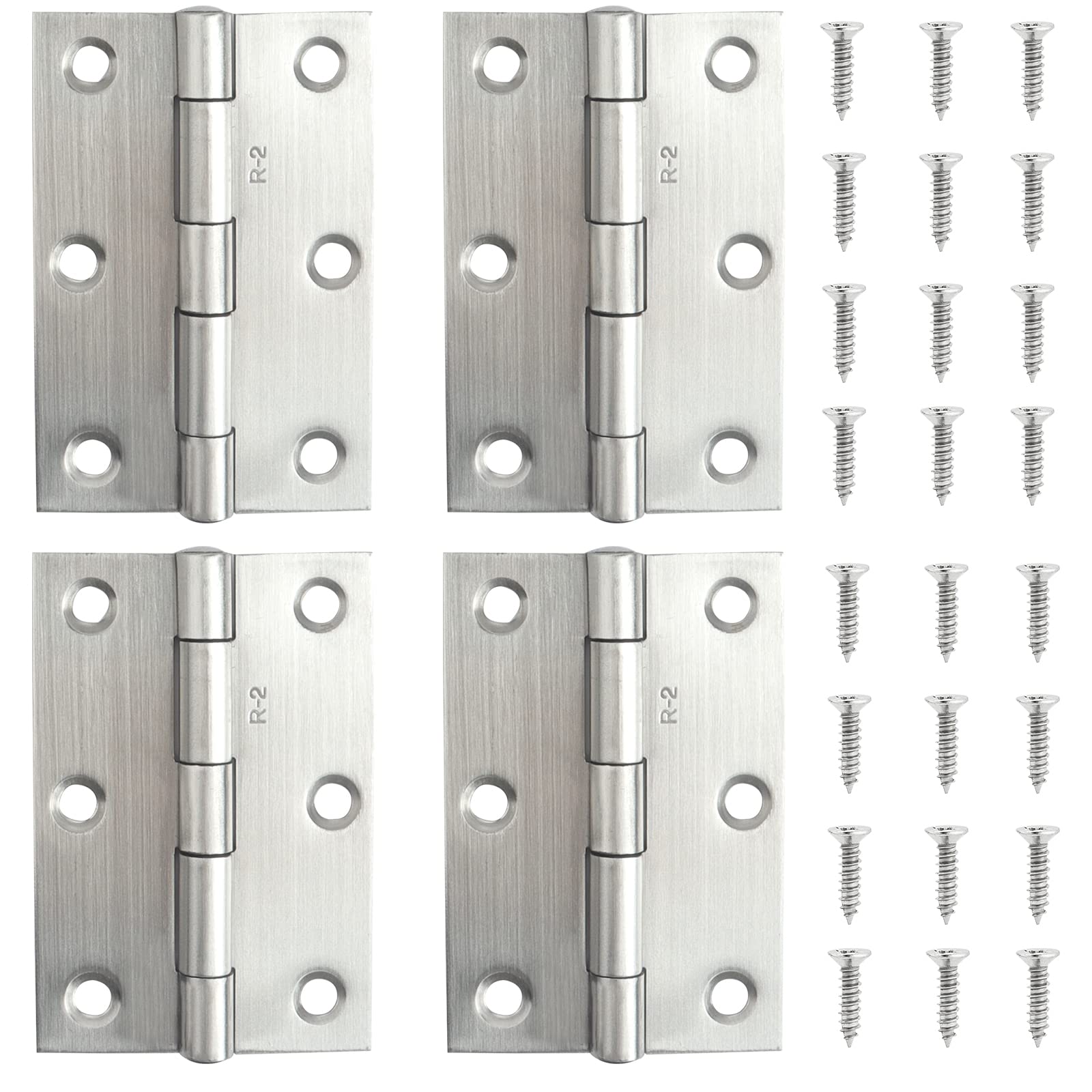 4 Pieces of 3 inches (76 mm) Fireproof (Class 13) Door Hinges, Ball Bearing Door Hinges, Used to Strengthen Hard Materials Such as Doors, cabinets, Wooden Boxes, etc.