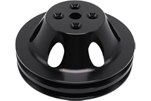 Aluminum Black SWP Short Water Pump 2 Groove Pulley Fits For Chevy BBC 396 427 454 1965-1968