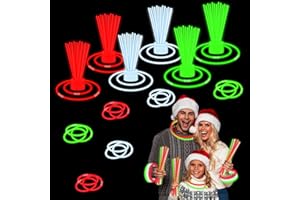 WONDRUS Christmas Glow Sticks Toys Gifts for Kids 72 PCS, Xmas Party Favors Stocking Goodie Bag Stuffers for Toddler, Light up Necklace & Bracelets Accessories,Classroom Prizes Non Candy Treats for Boys Girls