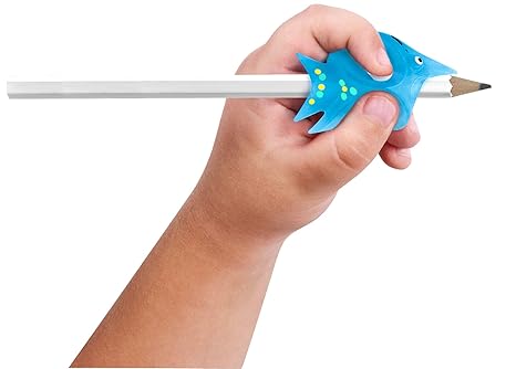 Die Schreibhilfe zum Erlernen der Schreibfähigkeit bei Kindern - der Stifthalter für Linkshänder - Write-It-Left blau (1728)
