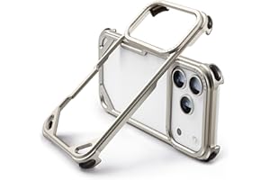 OATSBASF for iPhone 17 Pro Bumper Case, No Back Design, Aluminum Frame Slim Fit, Compatible with MagSafe, 4 Corner Shockproof Protection, Natural Titanium