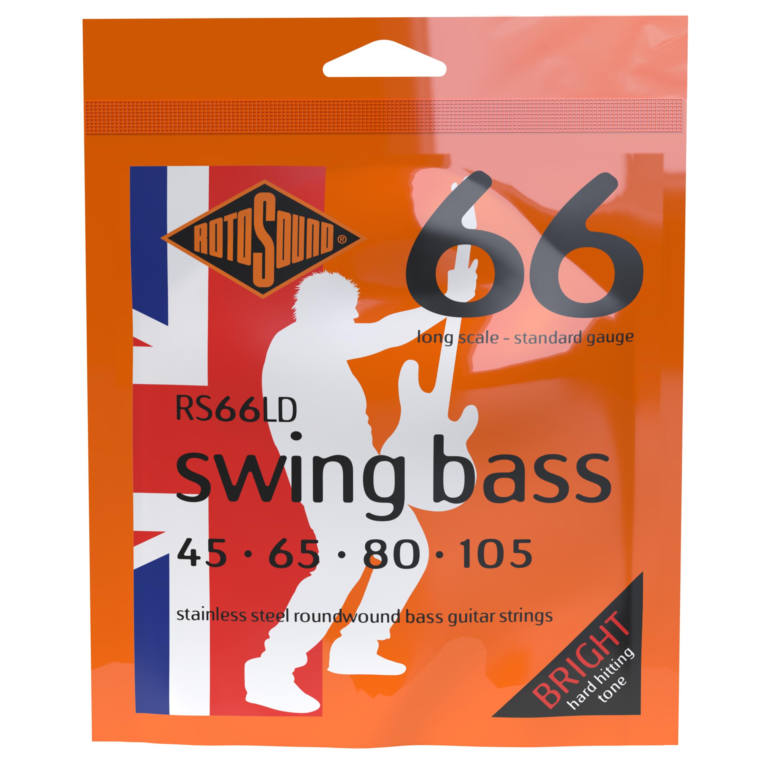 Rotosound Strings for Electric Bass SWING 66 STAINLESS SETS 4-string RS66LD Stainless Standard 45-105