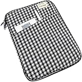 Donloise 11-13Inch Cute Puffy Laptop Sleeve Fairycore Carrying Laptop Bag Cover Kawaii Tablet Liner Pouch Cottagecore Office Accessories (11inch,Black)