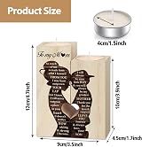 Vetbuosa Heart Shaped Candlestick Set for Mum Birthday Gift view 9