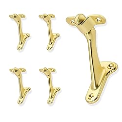 ZAUYX 5 Pack 3 Inch Hand Rail Bracket Polished