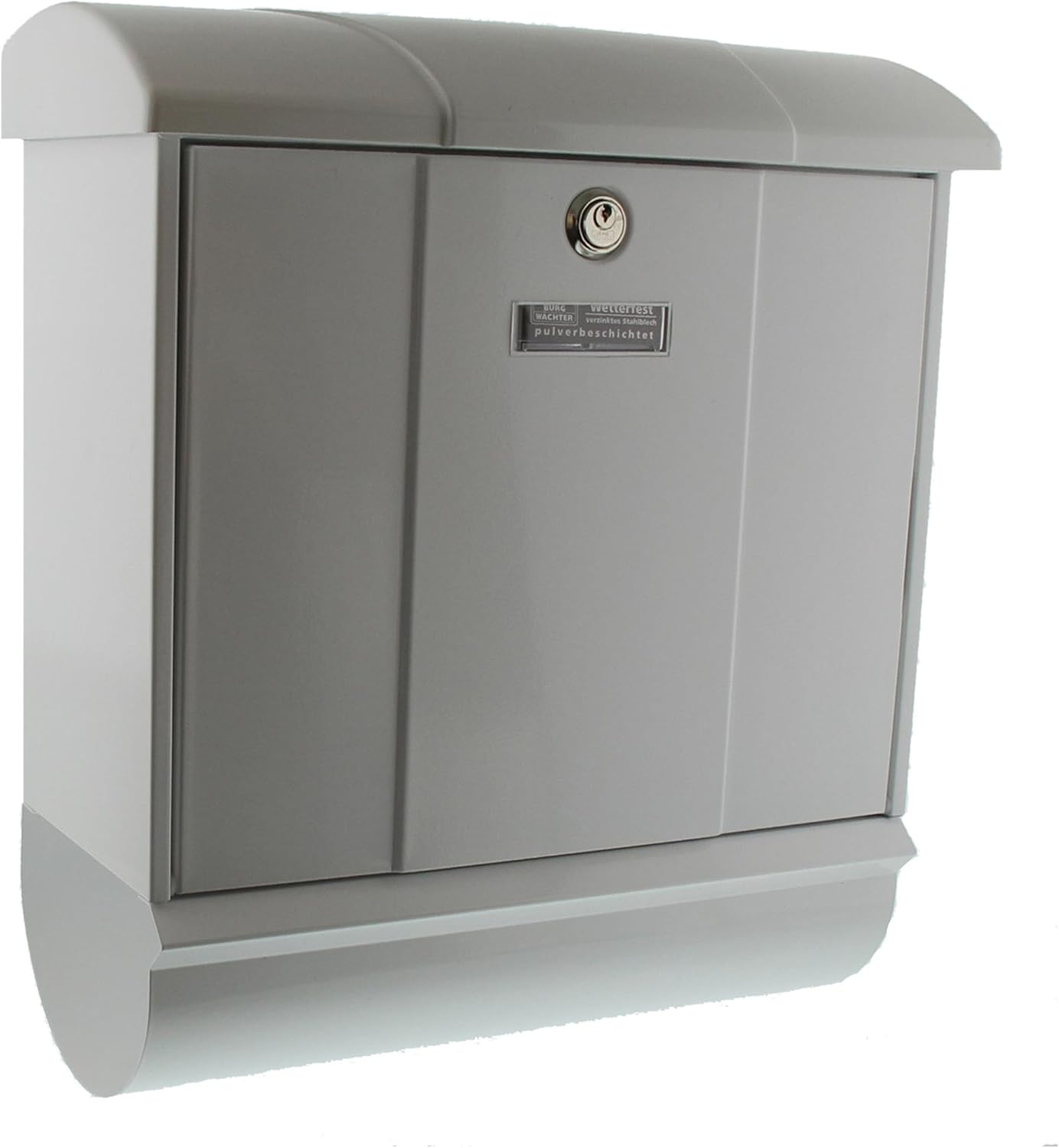 Burg-Wächter Briefkasten-Set mit integriertem Zeitungsfach, A4 Einwurf-Format, EU Norm EN 13724, Verzinkter Stahl, Olymp-Set 91600 W, Weiß