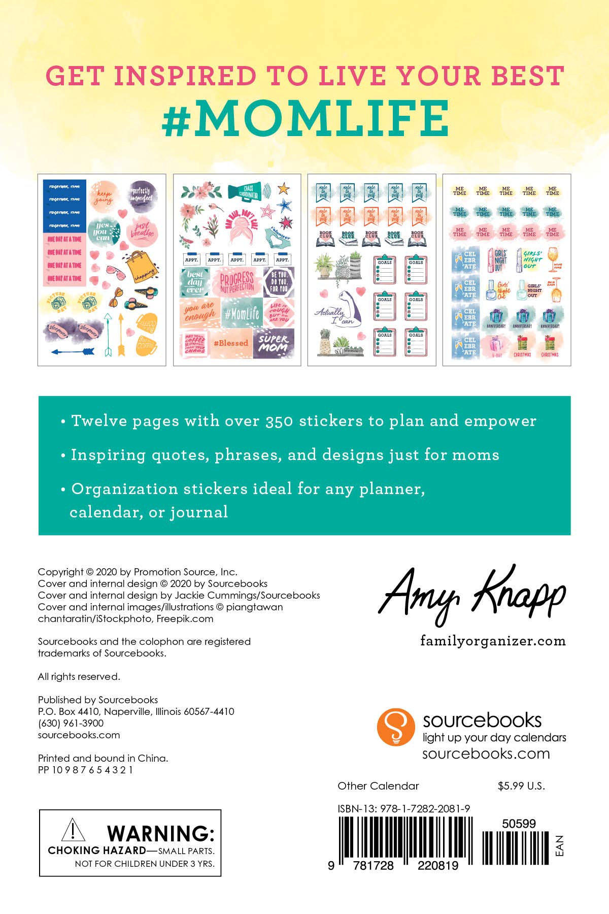 Amy Knapp's #MomLife Planner Stickers: 350+ Inspirational Stickers for Moms (Journal Variety Pack, Gifts for Women) (Amy Knapp's Plan Your Life Calendars)