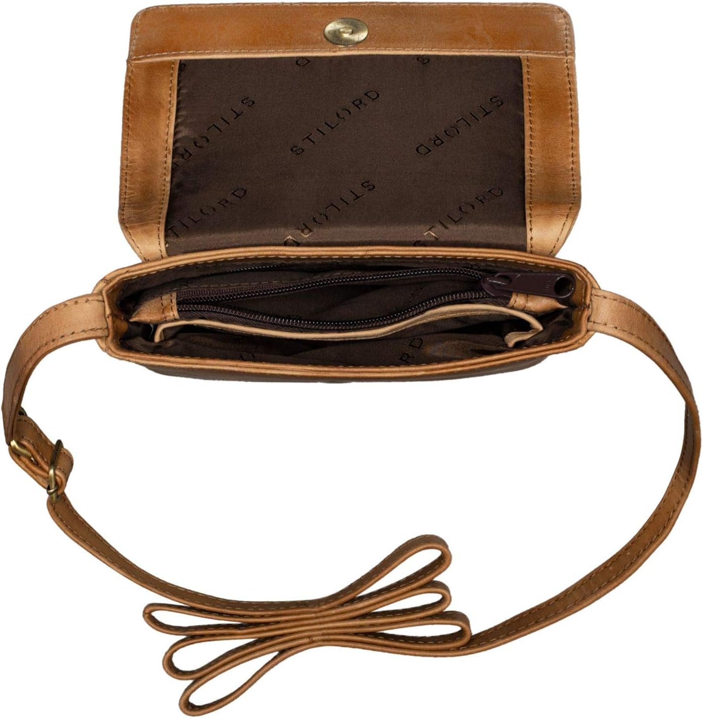 STILORD "Audrey" Small Shoulder Bag for Women Vintage Leather Handbag XS Pouch Mini Crossbody Bag Elegant Purse Ideal as Party Bag Shopping Bag Genuine Leather Colour:taranto - Image 5