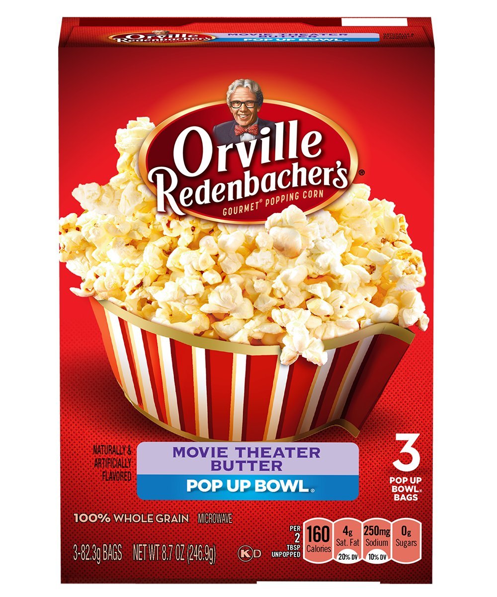 gourmet microwave popcorn calories per bag