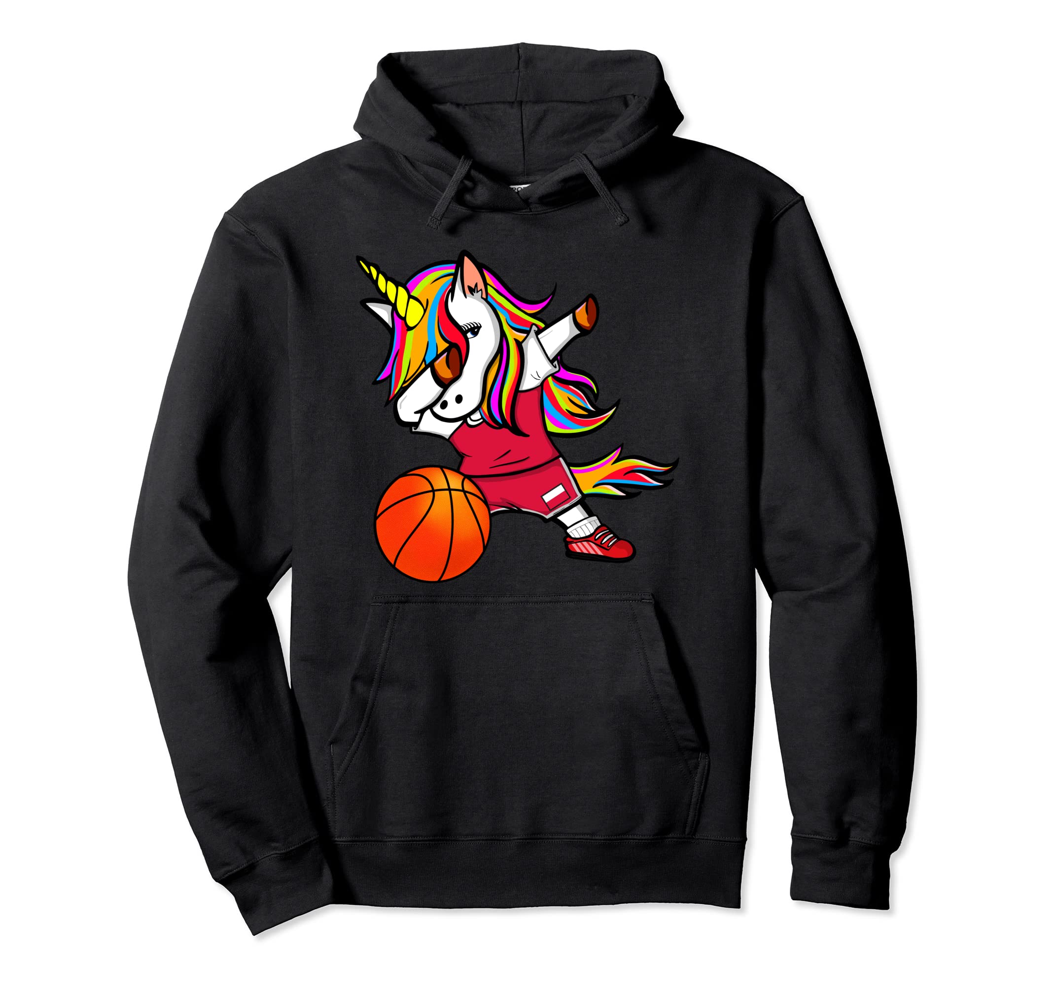 Dabbing Unicorn Poland Basketball Fans Jersey Polish Sport Pullover Hoodie