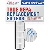 30610 True HEPA Filter Replacement Compatible with Hunter 30611, 40882, 40884, 408841 Air Purifiers by LifeSupplyUSA