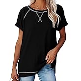 Aokosor Summer Tops for Women Casual 2025 Loose Fitting Outfits Workout