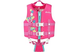 Zeraty Toddler Swim Vest Neoprene Kids Float Jacket Swimming Aid for Children Girls and Boys 20-30-40-50-60-70-80Lbs with Dual Adjustable Safety Straps