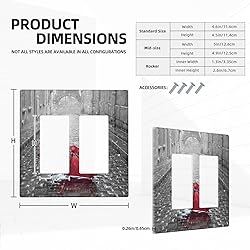 Red Umbrella Paris Tower Double Rocker Light Switch