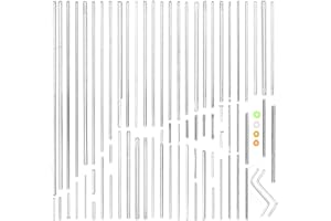 EKIND 69pcs Steel Round Axles Shaft Rod/Straight Metal Round Shaft Rod Bars for DIY Model Toy, RC Car, RC Helicopter Airplane (Mix)