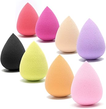 Bromose Set Di 8 Spugnette Colorate Per L Applicazione Di Cipria Fondotinta O Prodotti Liquidi E In Crema In Modo Impeccabile Amazon It Bellezza