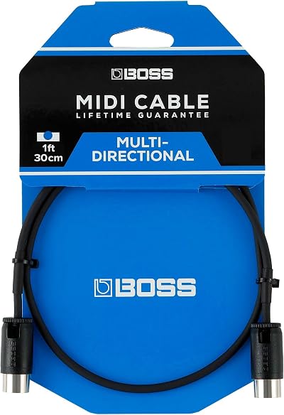 BOSS Bmidi-Pb1 1ft MIDI Cable with Multi-Directional Connectors