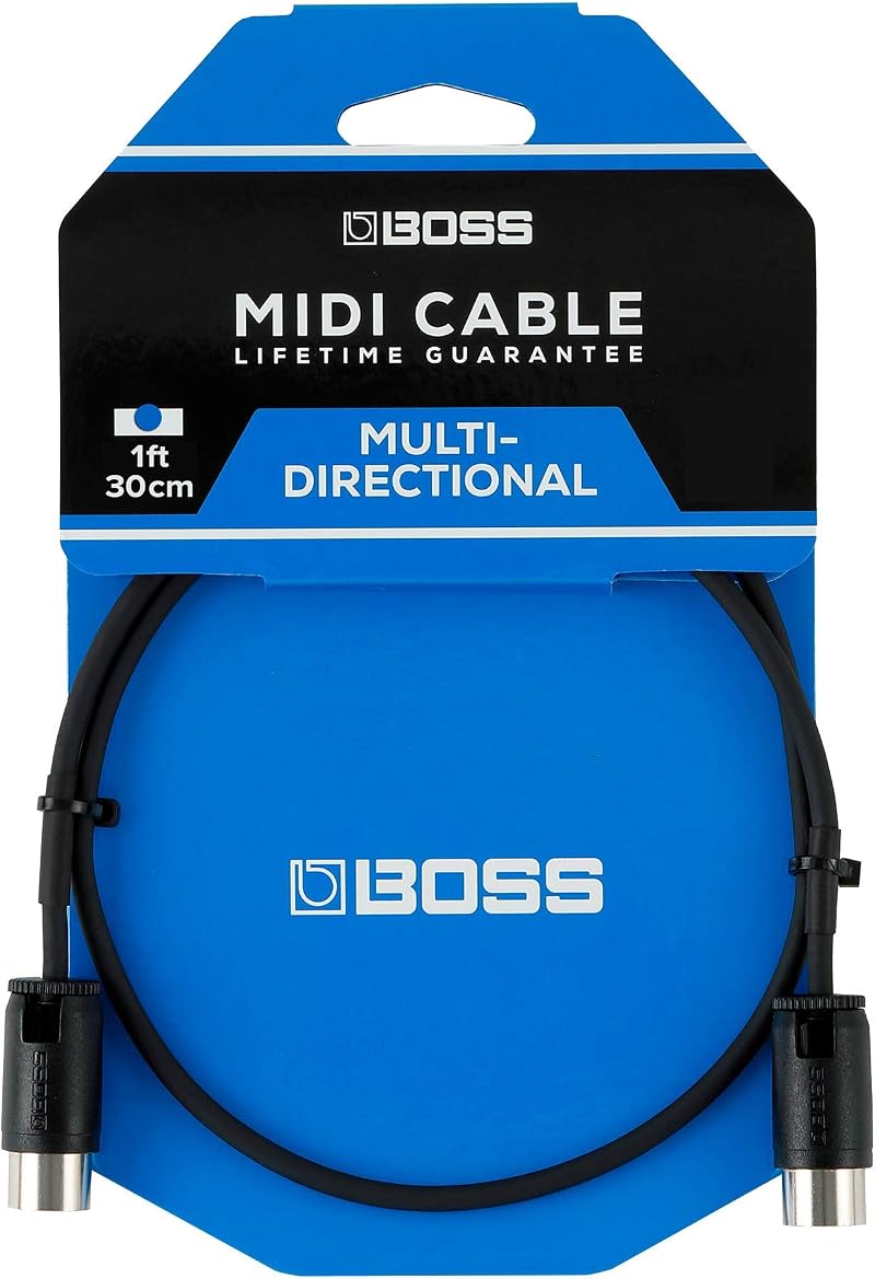 BOSS Bmidi-Pb1 1ft MIDI Cable with Multi-Directional Connectors