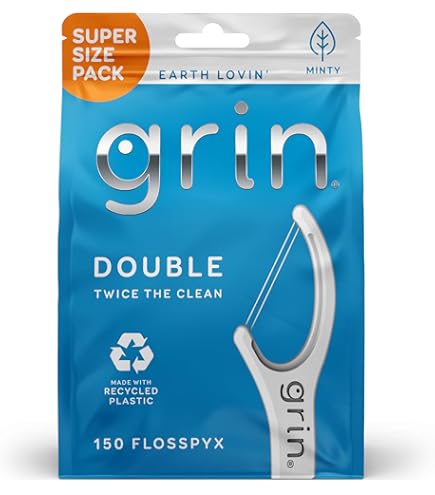 Amazon.com : Grin Dental Floss, Minty, 75 Count, Floss Picks