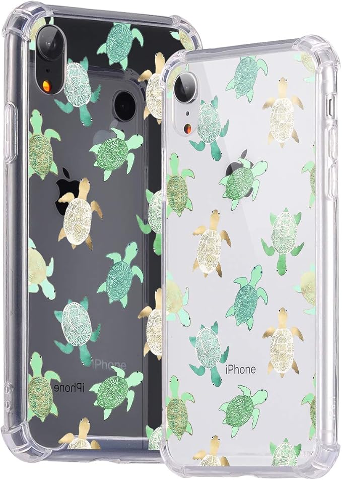 Idocolors Cute Turtle Case For Iphone Se 7 8 Shockproof Hard Plastic Back Tpu Soft Bumper Clear Animal Pattern Cover For Boys Girls Cartoon Phonecase Amazon Co Uk Electronics
