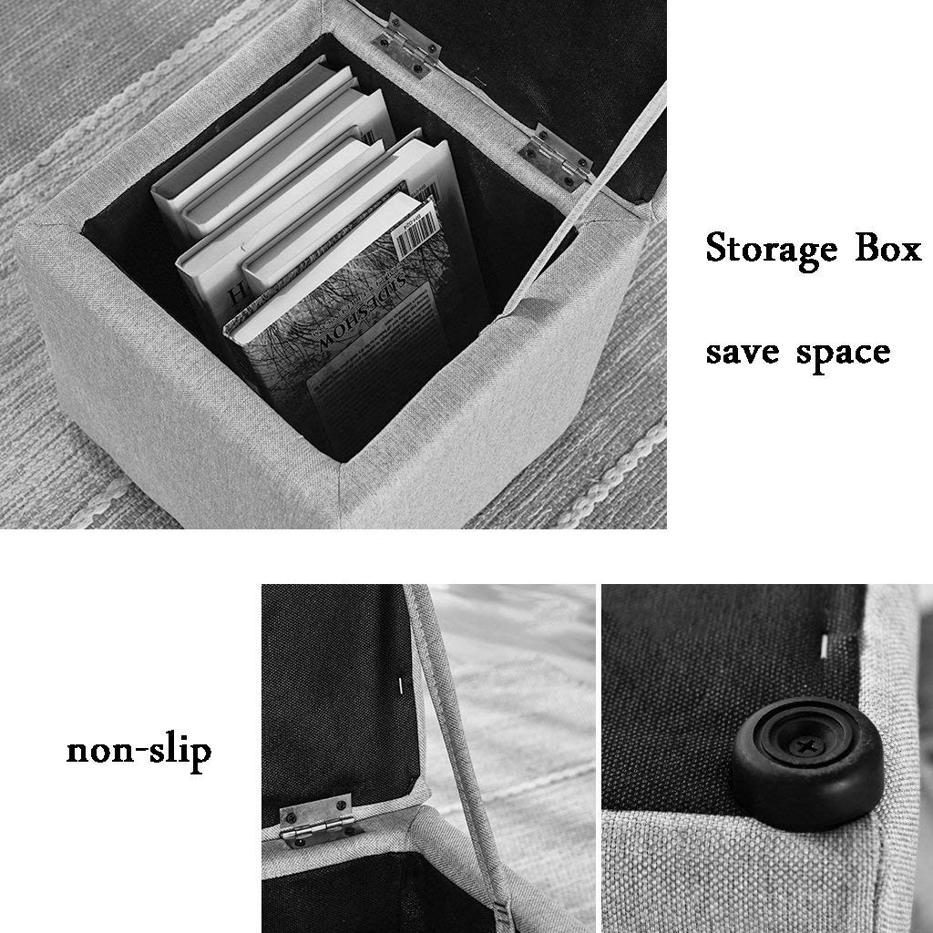 LHY Taburetes Reposapi eacute s Otomanos Caja De Almacenamiento Cubo