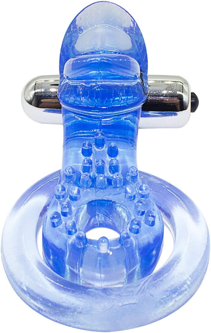 Creative Electric Silicone Massage Ring Package Exercise Blue Tongue Ring-7