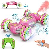 Nicella Remote Control Car, Pink RC Cars for Girls, Gesture Stunt with Light & Music, 4WD, 360° Rotating, 2.4Ghz Remote Control Car Toys, Birthday Gift for Kids Age 6+ (Pink)