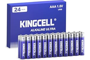 KINGCELL AAA Batteries 24 Pack, Alkaline Triple A Batteries High-Performance AAA Batteries with Ultra Long-Lasting Power for Household Device