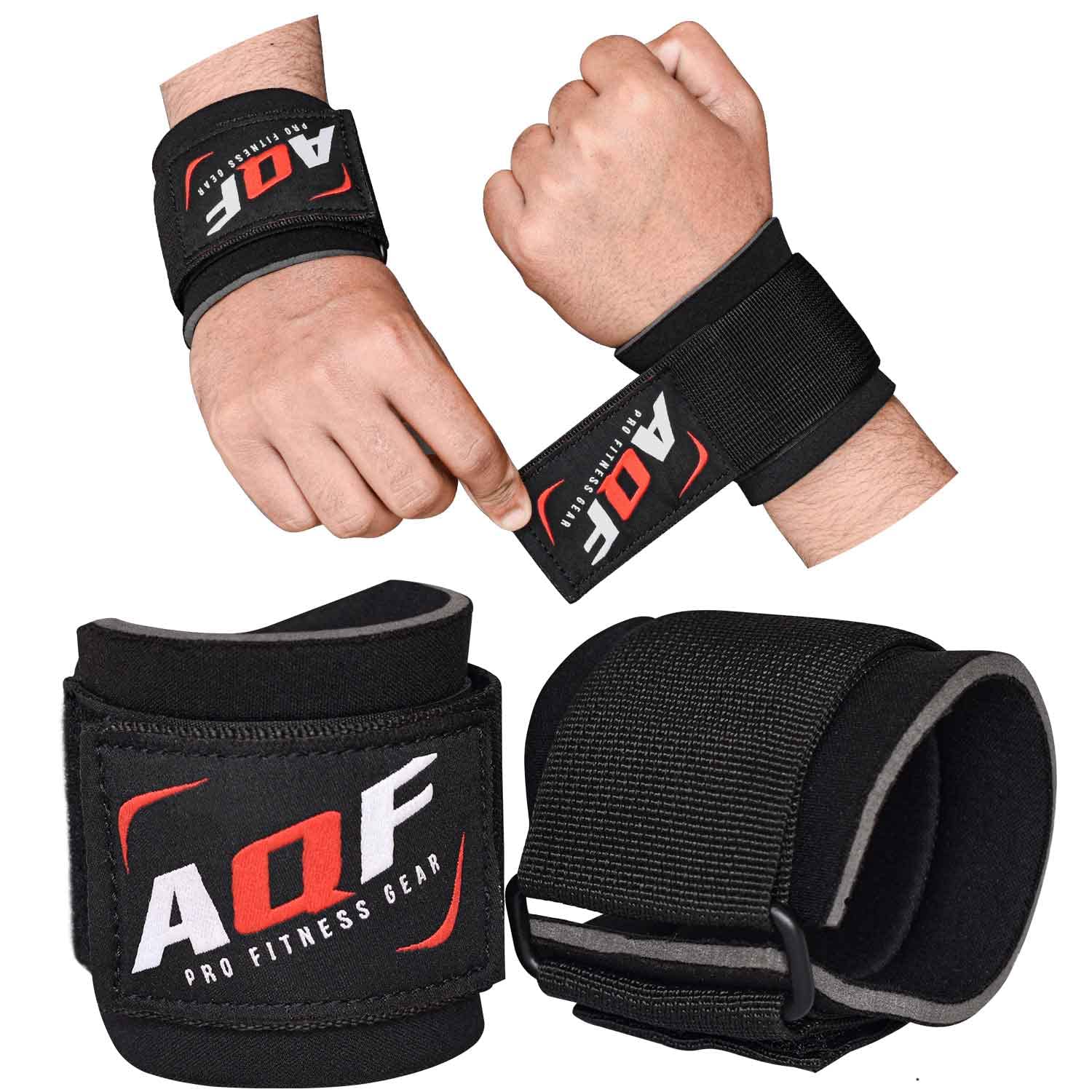 AQF Weight Lifting Wrist Wraps - 15” Professional Grade Neoprene Wrist Support for Gym Training, Bodybuilding, Gymnastics Calisthenics, and Deadlift Weightlifting, – Gym Straps for Men & Women