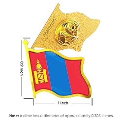 Mongolia Flag Lapel Pin - Enamel Metal National