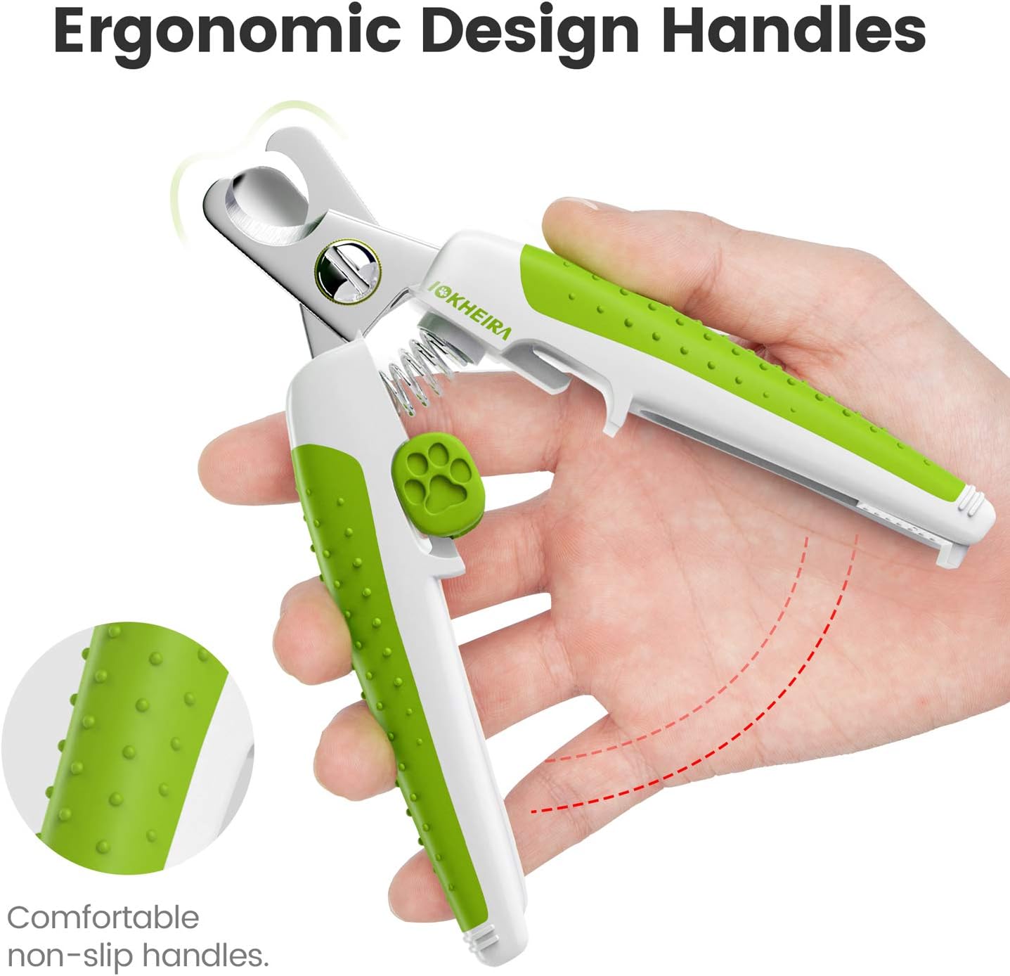 IOKHEIRA Dog Nail Clippers for Large Dogs, Professional Dog Nail Trimmers with Safety Guard to Avoid Over-Cutting, Free Nail File & Lock Switch, Professional Dog Nail Clipper for Medium Breed