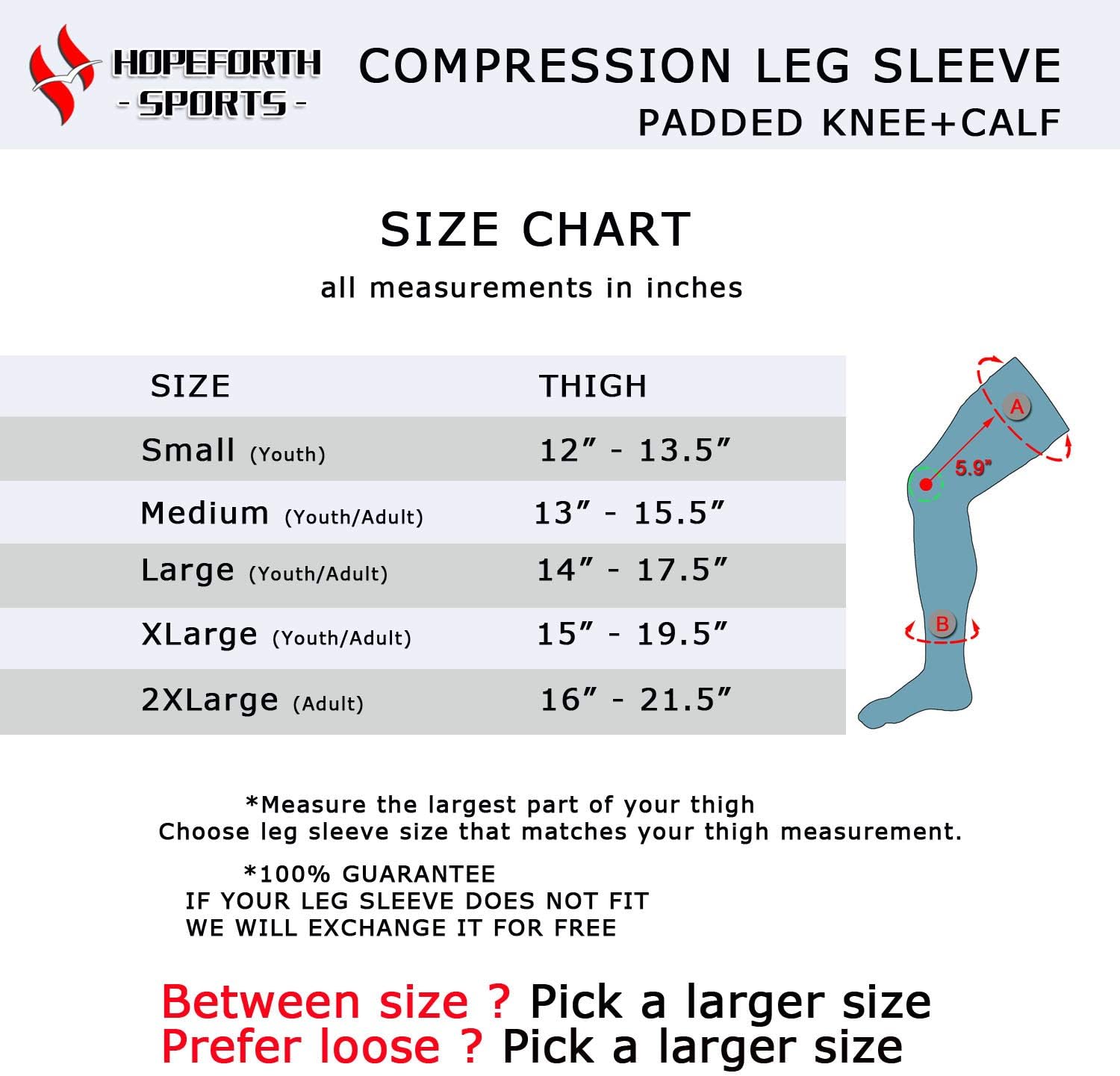 HOPEFORTH Knee Calf Padded 2 Pack Compression Leg Sleeve Thigh Sports Protective Gear Shin Brace Support for Football Basketball Volleyball Soccer Baseball Tennis Youth Kids Adult : Health & Personal Care