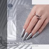 Aokitec 28g Dip Powder Glitter Silver Fashion Color Nail Art Salon DIY view 5